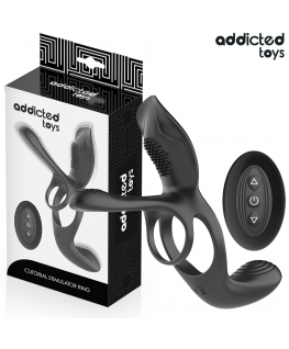 ADDICTED TOYS - DOPPIO ANELLO PER PENE CON STIMOLATORE CLITORIDEO