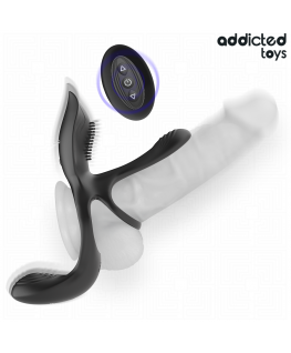 ADDICTED TOYS - DOPPIO ANELLO PER PENE CON STIMOLATORE CLITORIDEO