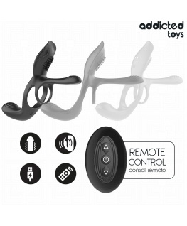 ADDICTED TOYS - DOPPIO ANELLO PER PENE CON STIMOLATORE CLITORIDEO