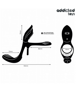 ADDICTED TOYS - DOPPIO ANELLO PER PENE CON STIMOLATORE CLITORIDEO