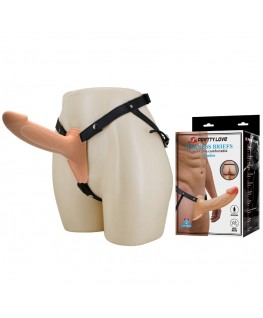 PRETTY LOVE - LANDON STRAP-ON VIBRANTE PELLE CHIARA