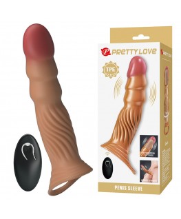 PRETTY LOVE - GUAINA PER PENE TESTURIZZATA CON VIBRAZIONE E TELECOMANDO