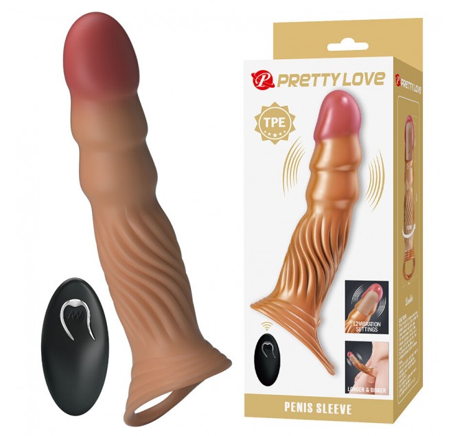 PRETTY LOVE - GUAINA PER PENE TESTURIZZATA CON VIBRAZIONE E TELECOMANDO