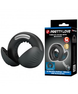PRETTY LOVE - QUENTIN ANELLO PER PENE CON STIMOLATORE TESTICOLARE