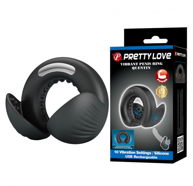 PRETTY LOVE - QUENTIN ANELLO PER PENE CON STIMOLATORE TESTICOLARE