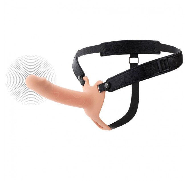 HIDDEN DESIRE - INFERNO VIBRANTE GUAINA PER PENE STRAP-ON 16 CM