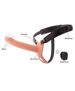 HIDDEN DESIRE - INFERNO VIBRANTE GUAINA PER PENE STRAP-ON 20 CM