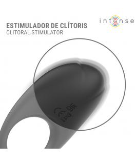 INTENSE - MERLOTTE ANILLO VIBRADOR CON ESTIMULACIÓN DE CLÍTORIS NEGRO