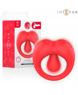 INTENSE - RUSSELL ANILLO VIBRADOR CON ESTIMULACIÓN DE CLÍTORIS ROJO