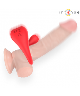 INTENSE - RUSSELL ANILLO VIBRADOR CON ESTIMULACIÓN DE CLÍTORIS ROJO