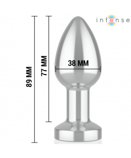 INTENSE - PLUG ANALE VIBRANTE IN METALLO CON LUCI LED E TELECOMANDO - TAGLIA M