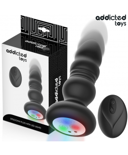 ADDICTED TOYS - TAPPO ANALE ROTANTE E VIBRANTE, LUCE LED, TELECOMANDO