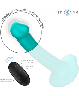 INTENSE - KATIE VIBRATORE CON VENTOSA 10 VIBRAZIONI TELECOMANDO BLU
