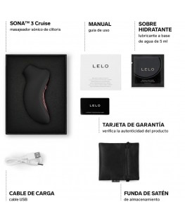 LELO - SONA 3 CRUISE MASSAGGIATORE CLITORIDEO SONICO NERO