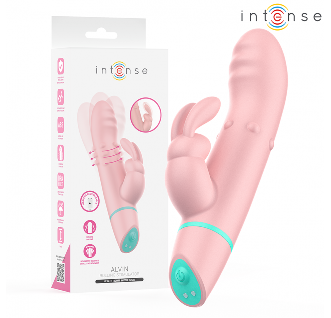 INTENSE - STIMOLATORE E VIBRATORE ROTANTE ALVIN RABBIT + OSCILLANTE