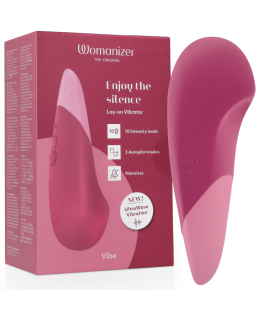 WOMANIZER - VIBE LAY-ON VIBRATORE SILENZIOSO ROSA SCURO