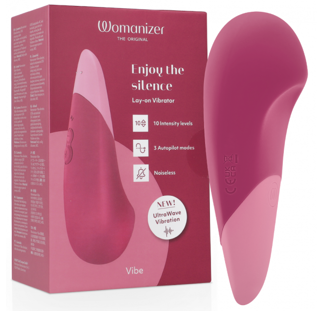 WOMANIZER - VIBE LAY-ON VIBRATORE SILENZIOSO ROSA SCURO