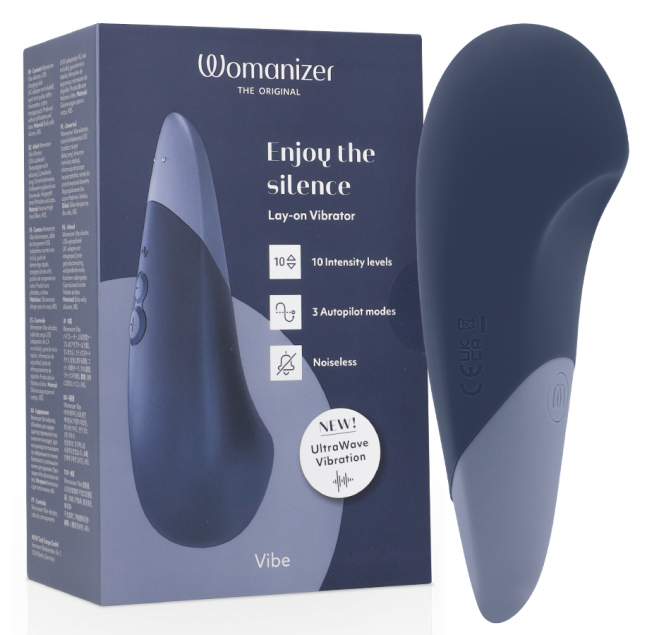 WOMANIZER - VIBE LAY-ON VIBRATORE SILENZIOSO BLU SCURO