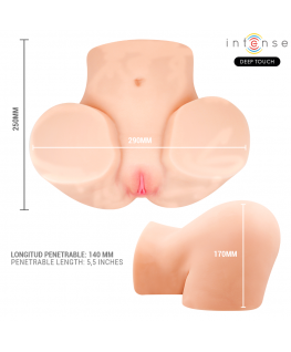 INTENSE DEEP TOUCH - MASTURBATORE VAGINALE GINGER CON EFFETTI DI ASPIRAZIONE, CALORE, VIBRAZIONE E VOCALE CON TELECOMANDO 5,3 KG