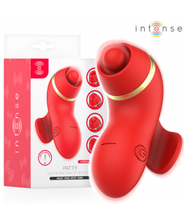 INTENSE - STIMOLATORE PATTY CON 4 TESTINE, ASPIRAZIONE, COLPIMENTO, SOLLETICO E LECCA