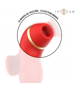 INTENSE - STIMOLATORE PATTY CON 4 TESTINE, ASPIRAZIONE, COLPIMENTO, SOLLETICO E LECCA