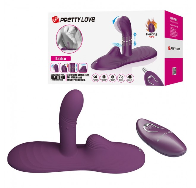 PRETTY LOVE - LUKA VIBRATORE CON EFFETTO CALORE E TELECOMANDO