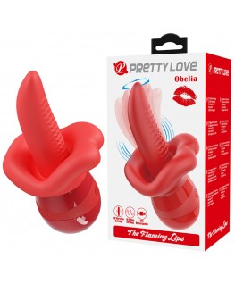 PRETTY LOVE - OBELIA MASTURBATORE VIBRATORE CON LINGUA E MOVIMENTO ORBITALE