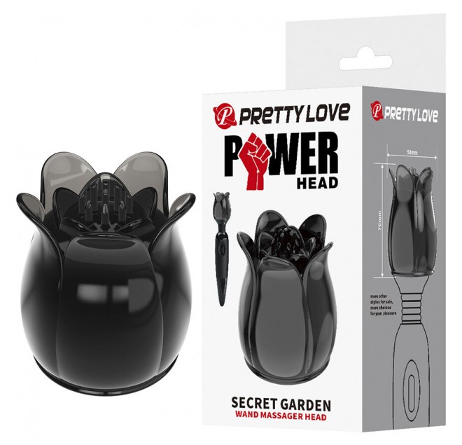 PRETTY LOVE - SECRET GARDEN TESTA DA MASSAGGIO NERA