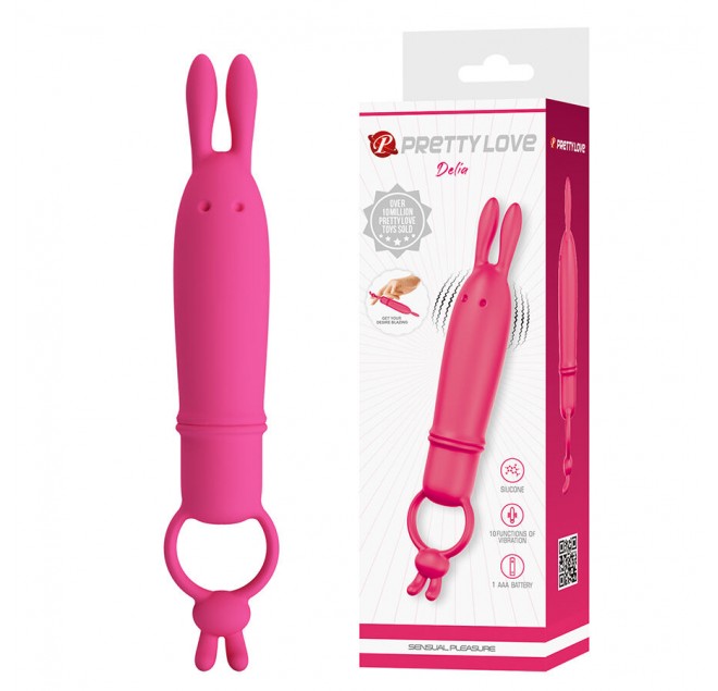 PRETTY LOVE - DELIA VIBRATORE CONIGLIO CON ANELLO DI RESISTENZA
