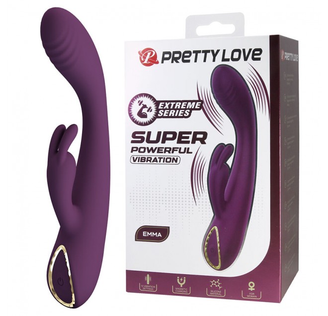 PRETTY LOVE - EMMA VIBRATORE VIOLA CON STIMOLATORE RABBIT