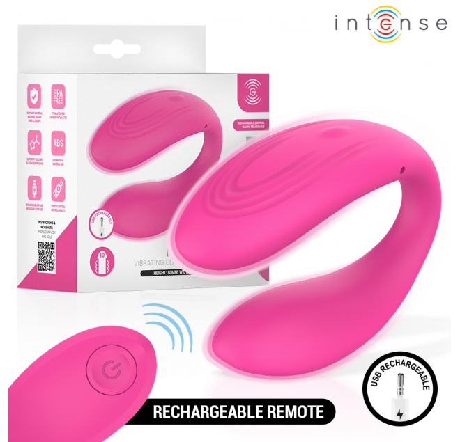 INTENSE - NORA STIMOLATORE VIBRANTE A MORSETTO ROSA