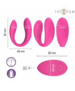 INTENSE - NORA STIMOLATORE VIBRANTE A MORSETTO ROSA