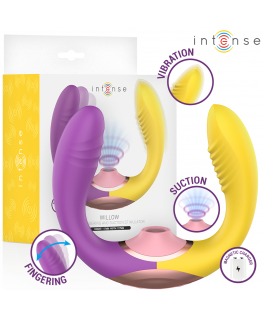 INTENSE - WILLOW  STIMOLATORE A VIBRAZIONE E ASPIRAZIONE 3 IN 1