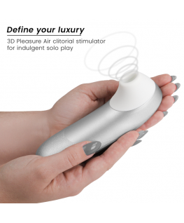 WOMANIZER - STIMOLATORE CLITORIDEO PRO VIBRANTE, COLORE ARGENTO E GRIGIO