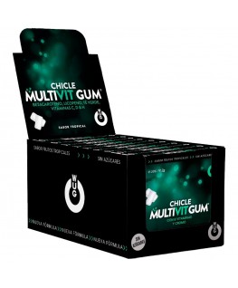 WUG GUM - MULTIVIT VITAMINA C, H, D, BETA-CAROTENE, LICOPENE E TÈ VERDE | ESPOSITORE 12 X 8 UNITÀ
