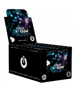 WUG GUM - OFF SENZA VALERIANA, TRIPTOFANO, MELISSA E MELATONINA | ESPOSITORE 12 X 8 UNITÀ