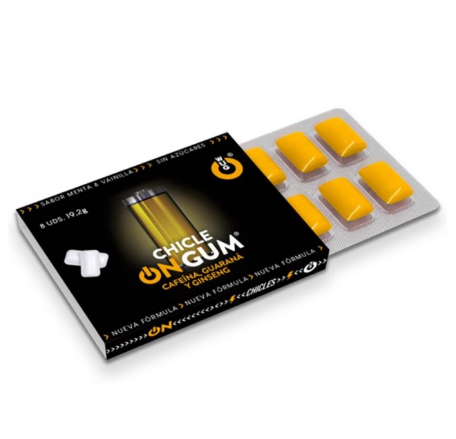 WUG GUM - ON CON CAFFEINA, GINSENG E GOMMA DI GUARANÀ 1 X 8 UNITÀ