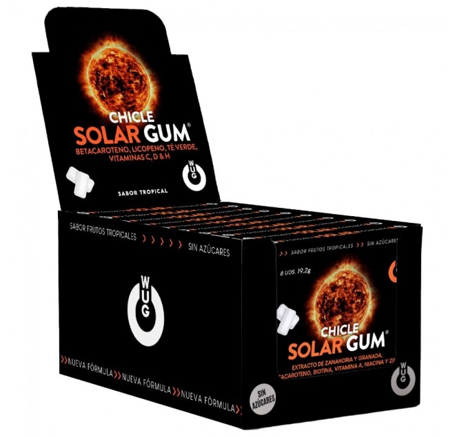 WUG GUM - SOLAR GUM ABBRONZANTE | ESPOSITORE 12 X 8 UNITÀ