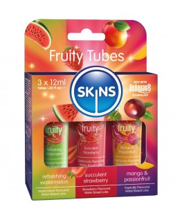 SKINS - KIT LUBRIFICANTI ALLA FRUTTA LUBRIFICANTI ALL'ANGURIA, ALLA FRAGOLA E AL MANGO 3 x 12 ML SKINS - KIT LUBRIFICANTI ALLA FRUTTA LUBRIFICANTI ALL'ANGURIA, ALLA FRAGOLA E AL MANGO 3 x 12 ML che trovi in offerta solo su SexyShopOnline a -35% di sconto