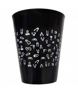 DIABLO PICANTE - TAZZA NERA 500 ML CON PENI BIANCHI