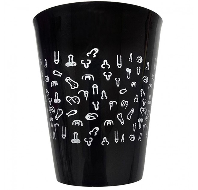 DIABLO PICANTE - TAZZA NERA 500 ML CON PENI BIANCHI