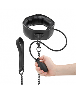 FETISH SUBMISSIVE BONDAGE - COLLARE GONFIABILE DA STRANGOLAMENTO CON CATENA