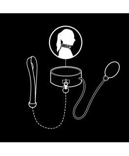 FETISH SUBMISSIVE BONDAGE - COLLARE GONFIABILE DA STRANGOLAMENTO CON CATENA