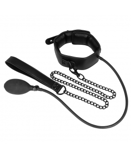FETISH SUBMISSIVE BONDAGE - COLLARE GONFIABILE DA STRANGOLAMENTO CON CATENA