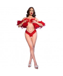 CHILIROSE - CR 4885 TANGA ROSSO CON APERTURA AL CAVALLO S