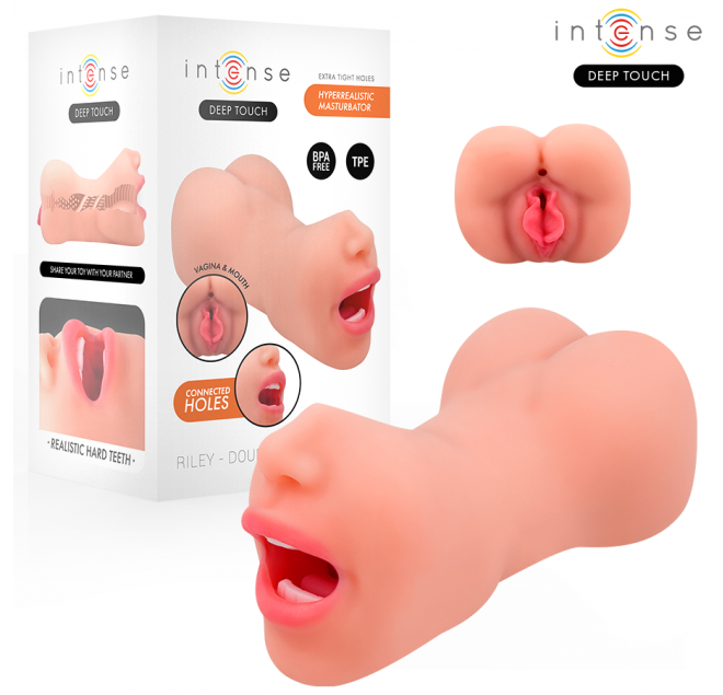 INTENSE DEEP TOUCH - MASTURBATORE RILEY A DOPPIA BOCCA E VAGINA