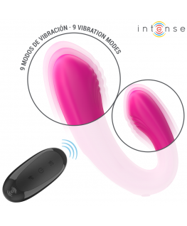 INTENSE - JANET DUAL STIMOLATORE E VIBRATORE A FORMA DI U CON TELECOMANDO ROSA