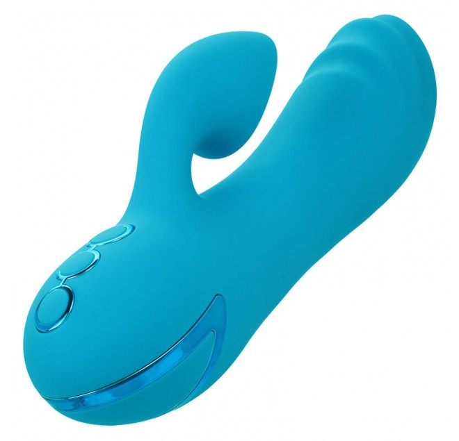 CALEXOTICS - SUNSET BEACH SEDUCER VIBRATORE E STIMOLATORE 10 FUNZIONI BLU