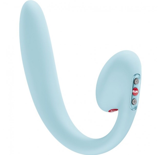 FUN FACTORY - VIBRATORE A DOPPIO IMPULSO D'ARIA INSERIBILE CRESCENDO BLU GHIACCIO