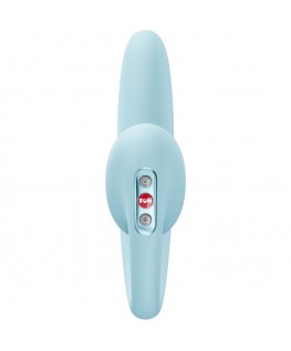 FUN FACTORY - VIBRATORE A DOPPIO IMPULSO D'ARIA INSERIBILE CRESCENDO BLU GHIACCIO